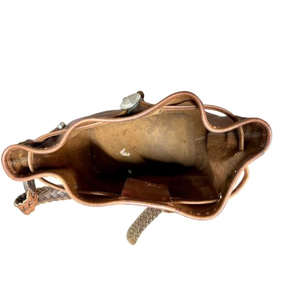 Vintage Brighton Leather Bucket Bag Western Brown - Picture 13 of 16